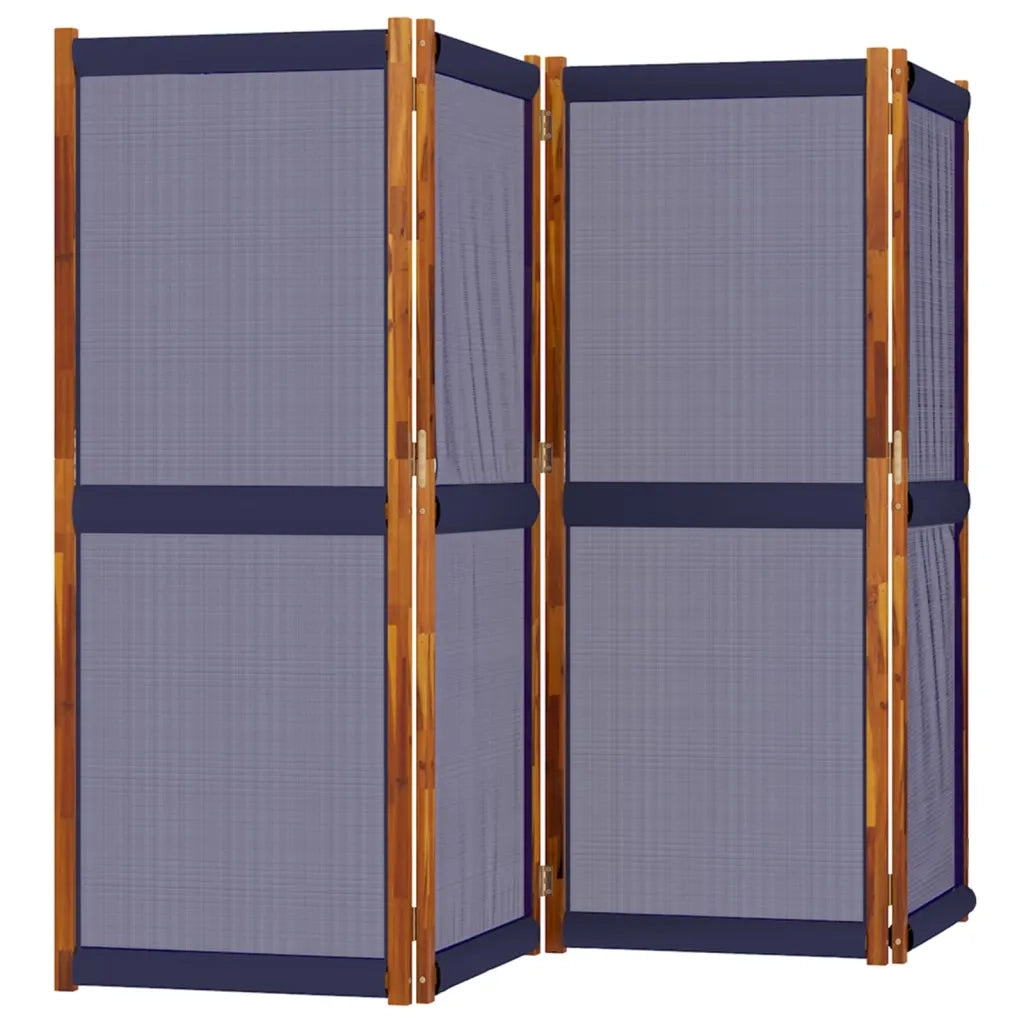 Divisorio Ambienti | Divider per stanze | Paravento a 4 Pannelli Blu Scuro 280x180 cm