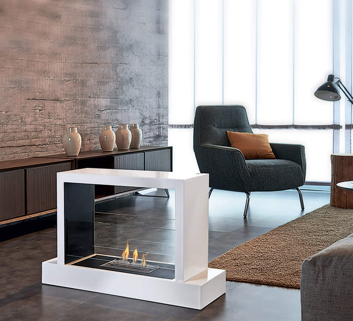 Camino a Bioetanolo da Pavimento 100x30x62,5 cm Karlsen Roma Nero