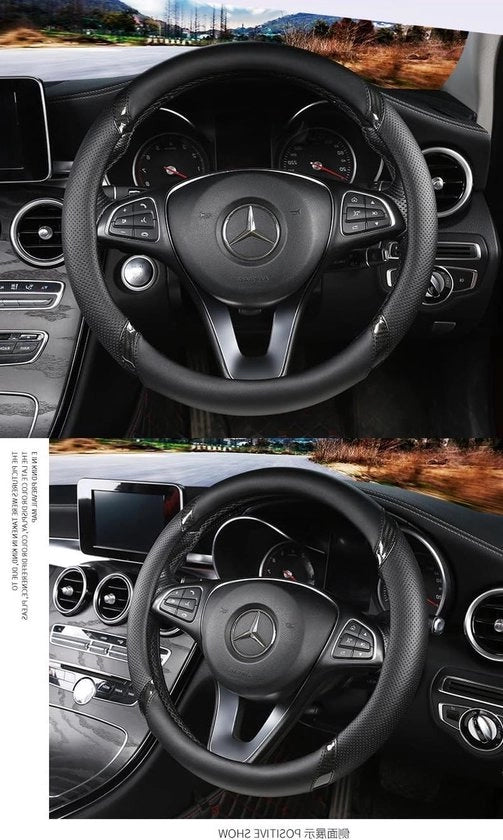 15 pollici stiro universale per auto - elastico e respirante - pelle microfibra - inodore - nero Stiro per auto