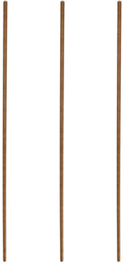 Set di viti a filo completo in rame - M3 x 250 mm - 0,5 mm di distanza - 3 pezzi - colore dorato - viti a filo