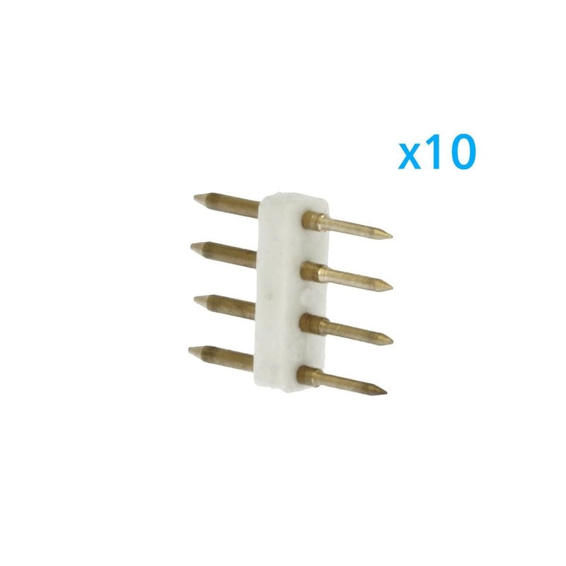 x10 Spine 4 Pin RGB 13 5mm per Bobine LED 220V Collegamento con Alimentatore