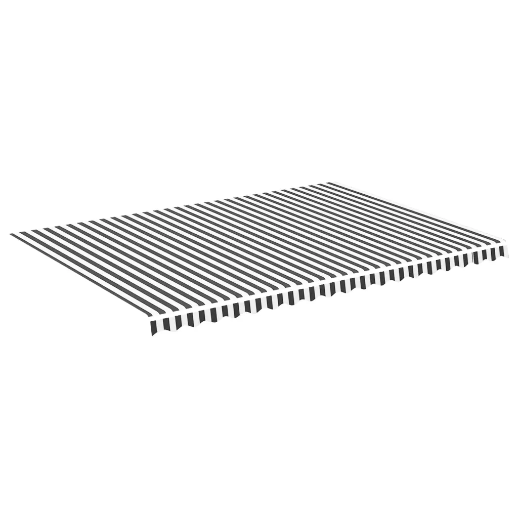Tessuto di Ricambio Tenda da Sole Antracite e Bianco 5x3,5 m cod mxl 11621