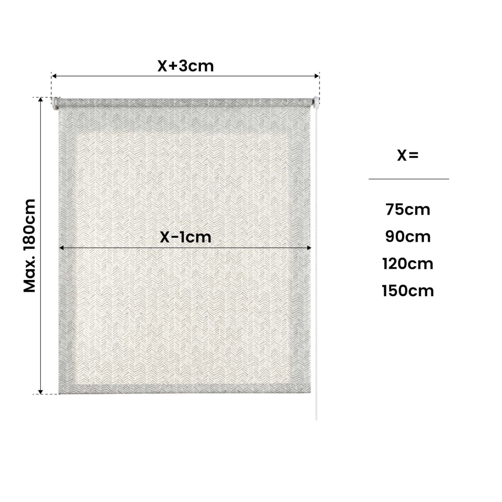 Tenda a rullo filtrante fantasia Naturale Grigio 75x180 cm