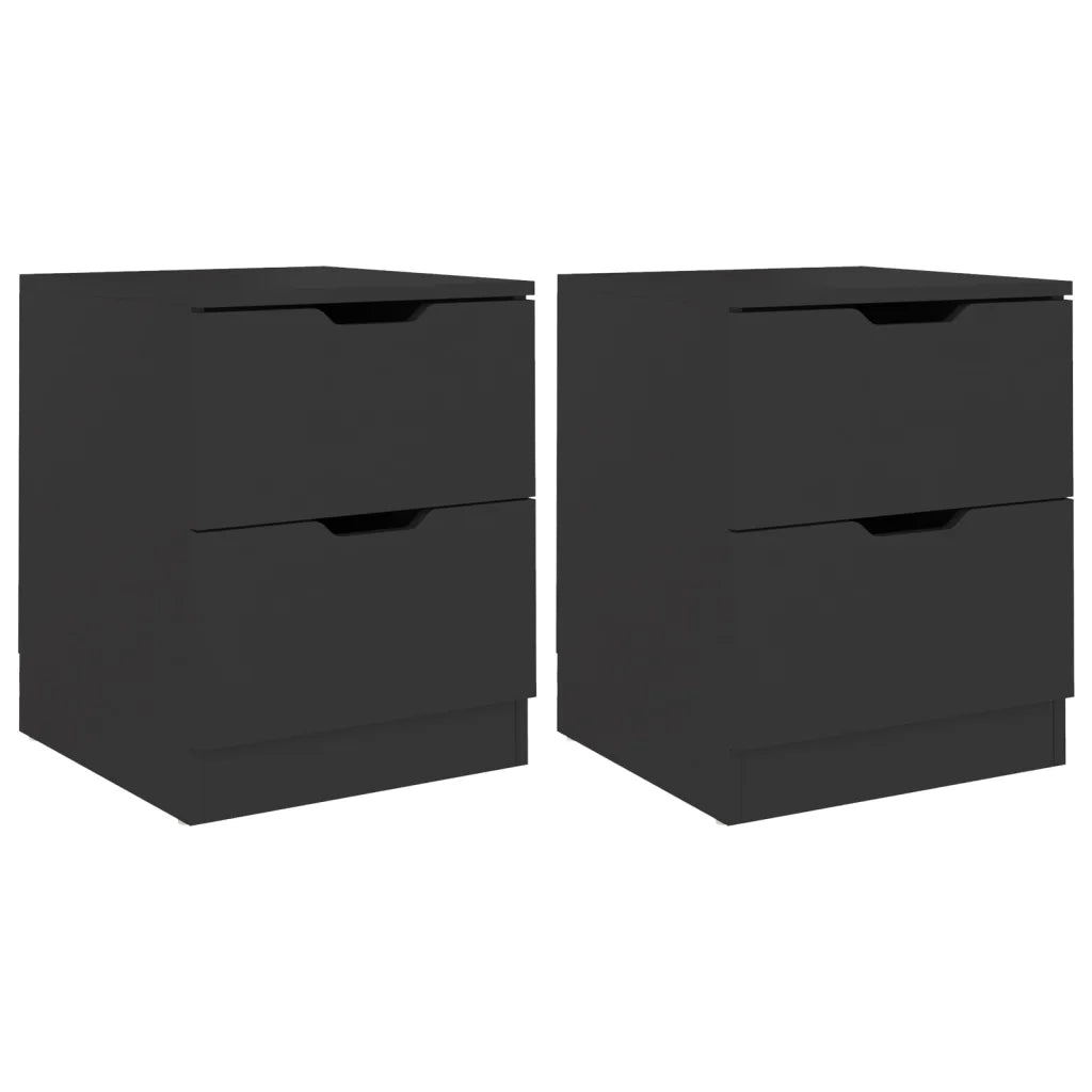 Comodini 2 pz-Set di 2 Tavolino da notte Neri 40x40x50 cm in Legno Multistrato 926990
