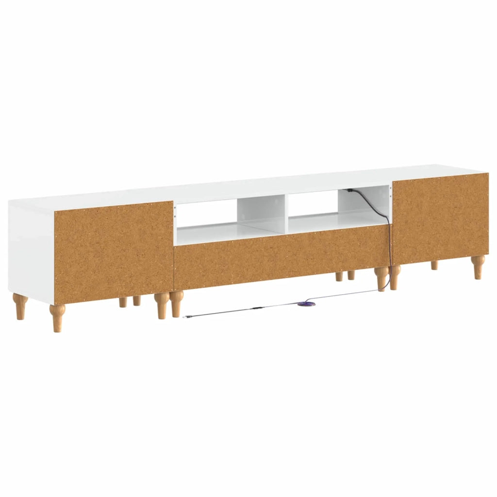 Mobile TV LED a 3 pezzi Bianco Lucido Legno ingegnerizzato 3416501