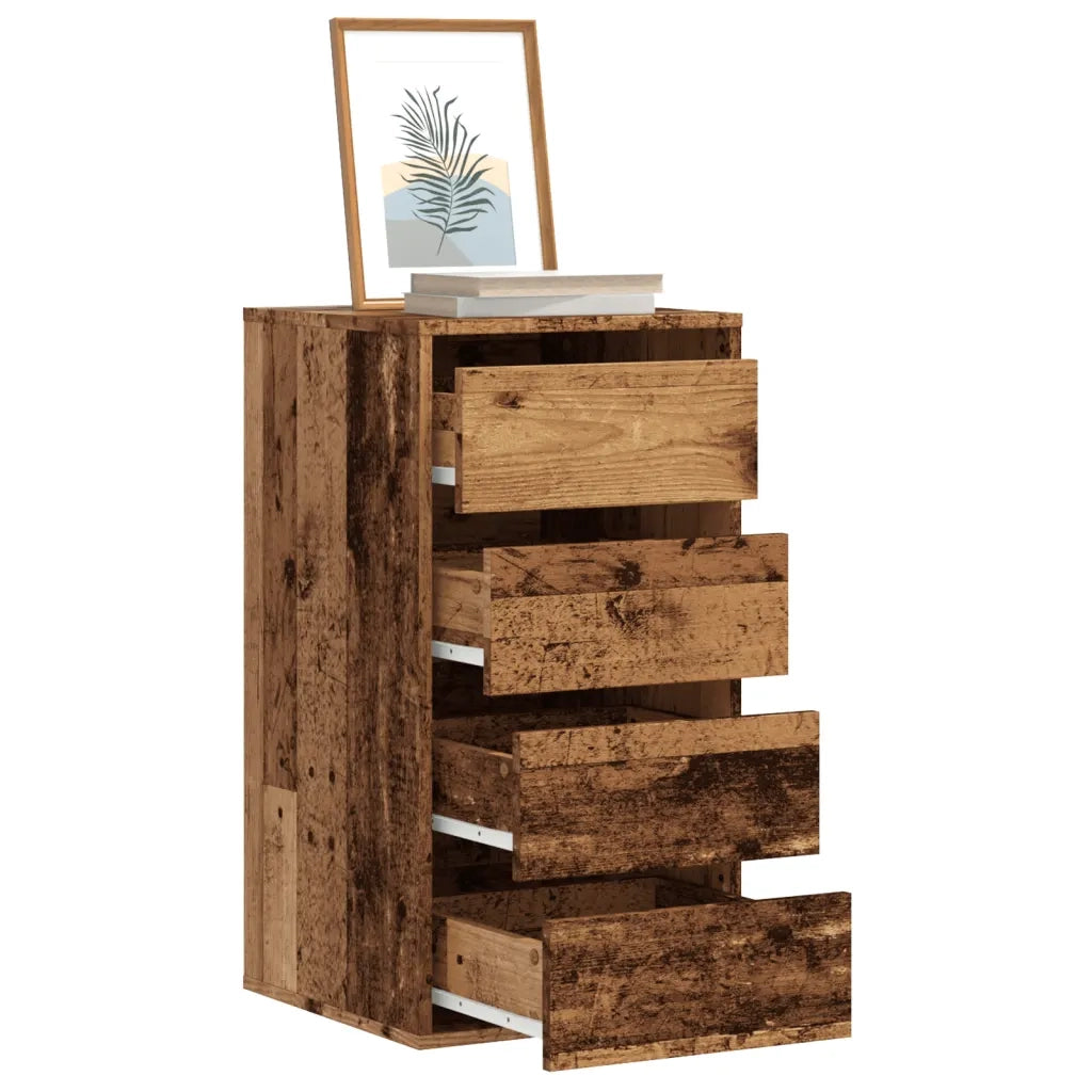 Cassettiera Angolare Legno Antico 40x41x76 cm Legno Multistrato CFW8101657