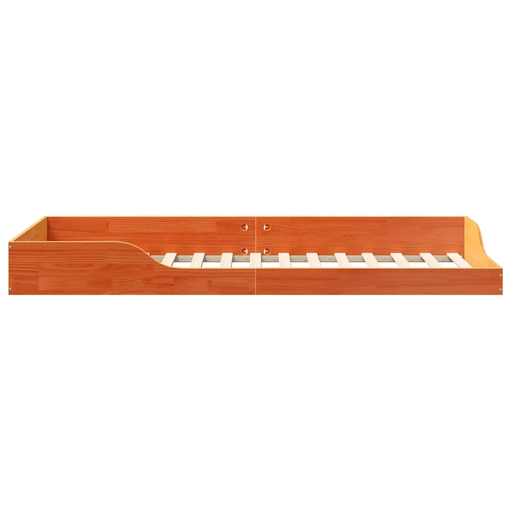 Struttura del letto Marrone cerato 80 x 220 cm Pino massello