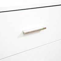 Mobile 3 Cassetti 2 Ripiani 80x40x65 cm con Ruote in Truciolare Bianco