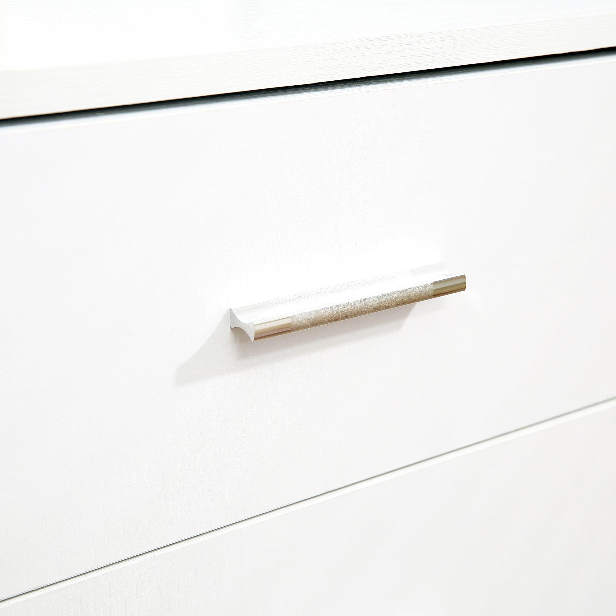 Mobile 3 Cassetti 2 Ripiani 80x40x65 cm con Ruote in Truciolare Bianco