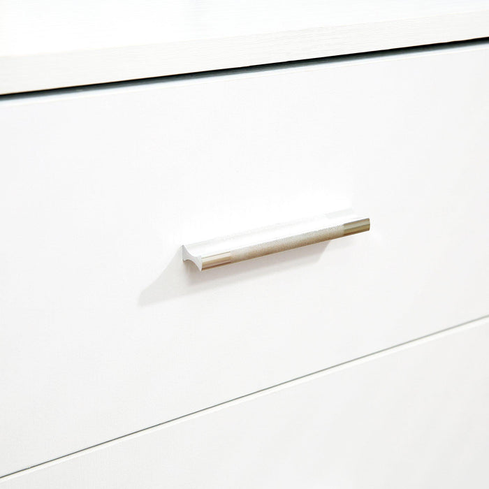 Mobile 3 Cassetti 2 Ripiani 80x40x65 cm con Ruote in Truciolare Bianco