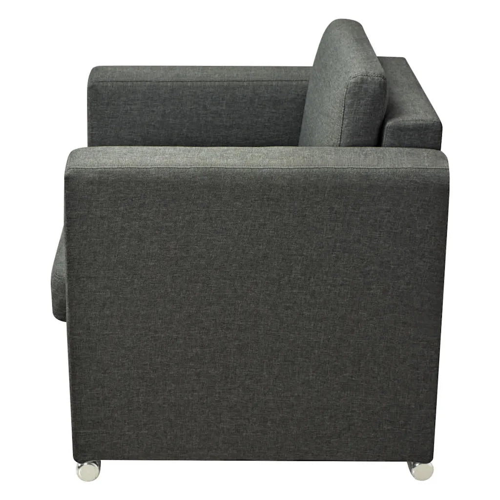 3 Pz Set di Divani in Stoffa Grigio Scuro 274215