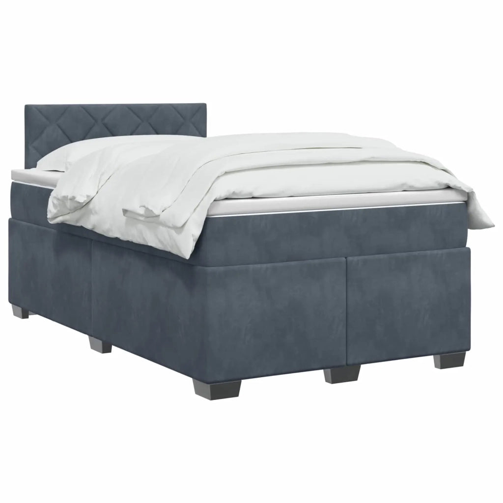 Letto box spring con materasso Grigio Scuro 120 x 200 cm 3450699