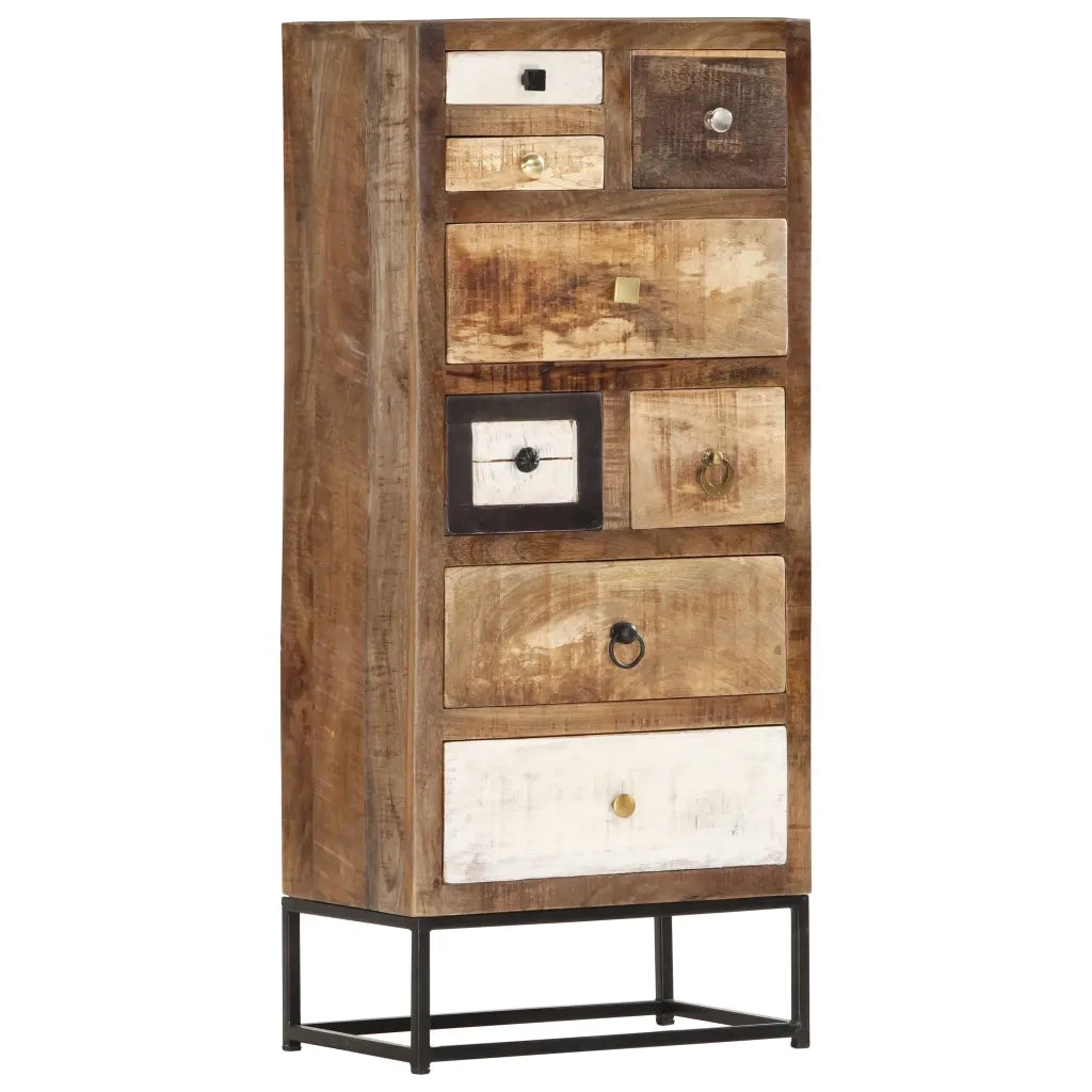vidaXL Cassettiera 45x30x105 cm in Legno Massello di Recupero