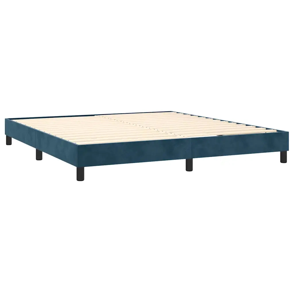 Letto a Molle con Materasso e LED Blu Scuro 180x200 cm cod mxl 74401