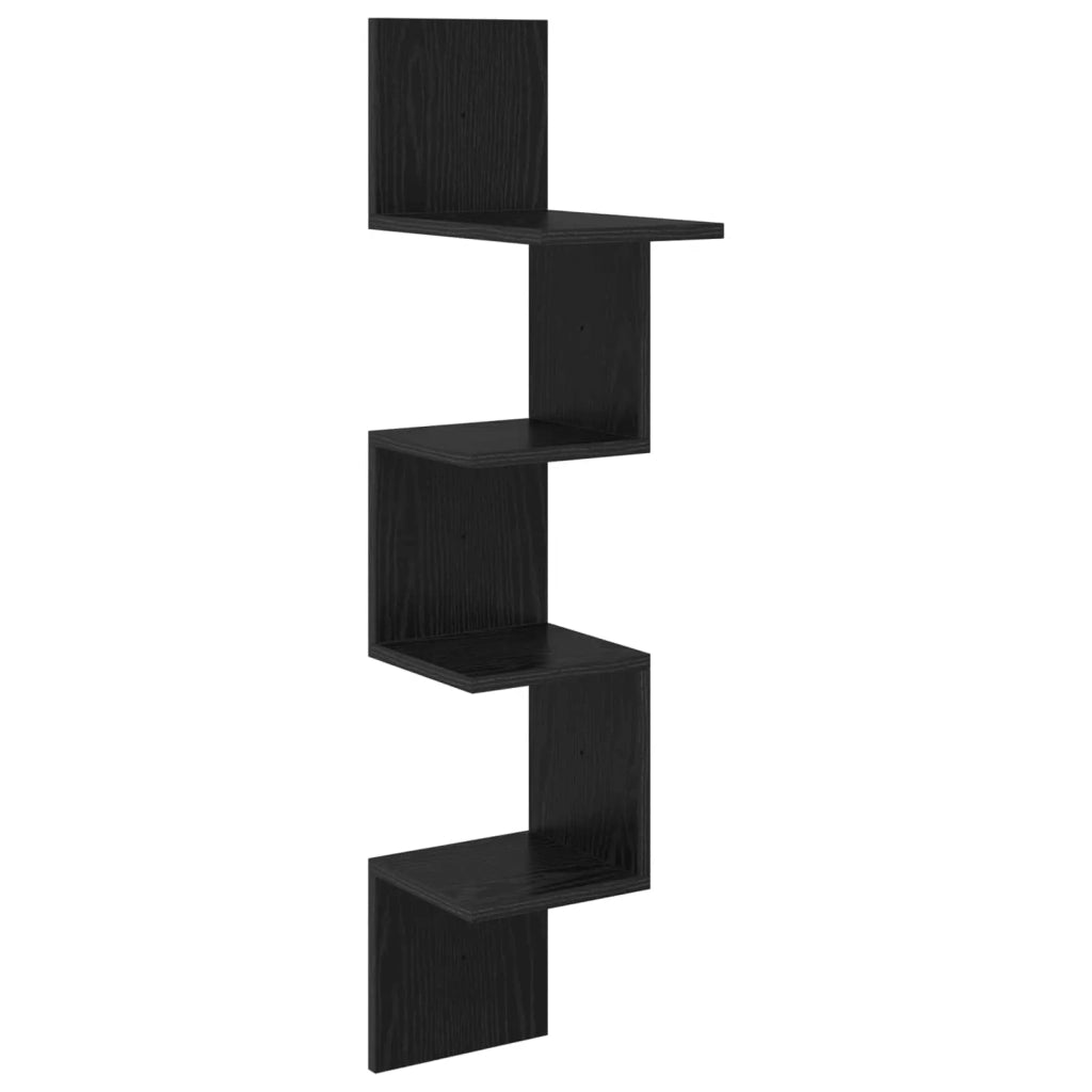 Scaffale da parete A parete Rovere Nero 32 x 21 x 107 cm 8012133