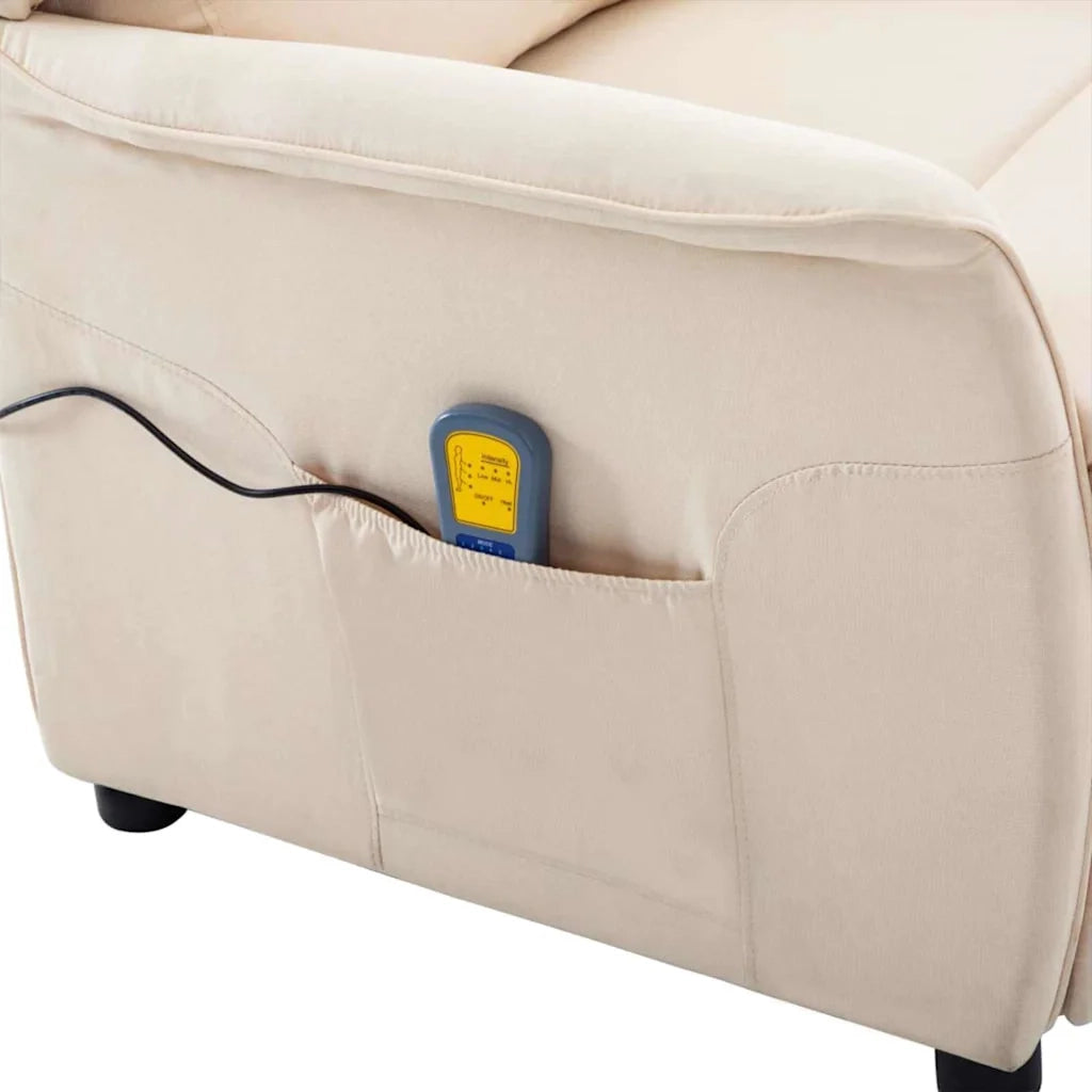 Poltrona | Sedia da massaggio Crema 93.5 x 67.5 x 101.5 cm Tessuto