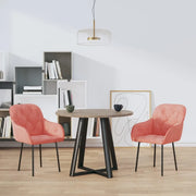 Sedie da Pranzo 2 pz Rosa in Velluto cod mxl 15721