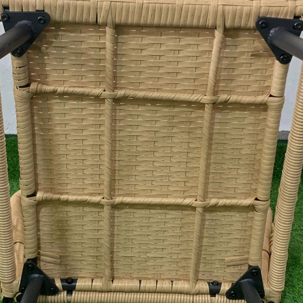 Set salotto da giardino 4 pezzi ¨C zephmum ¨C canap¨¦ 2 posti, 2 poltrone, 7 cuscini, tavolino rotondo, polyrattan