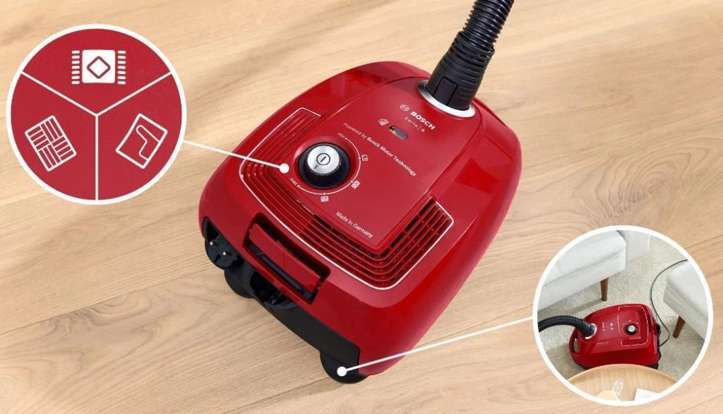 Bosch Serie 4 BGD38RD1H aspirapolvere a traino 4 L Aspiratore a cilindro Secco 600 W Sacchetto per la polvere