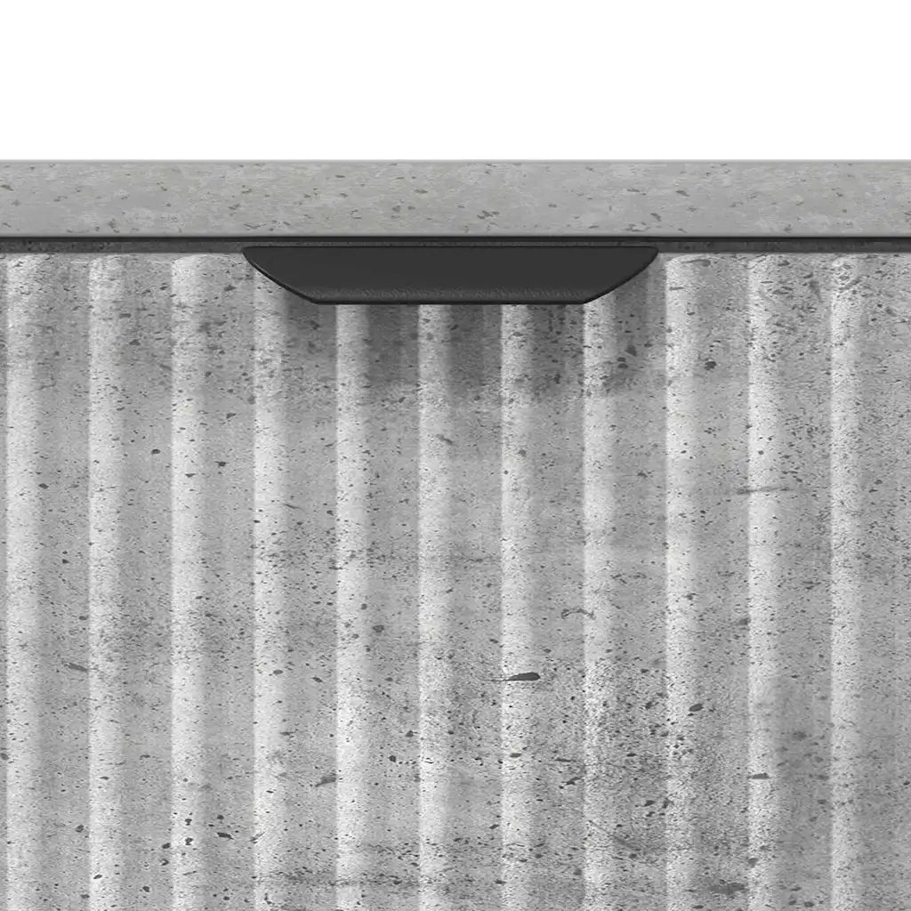 Comodino | Armadio da Notte | Mobiletto da notte Grigio cemento 63.5 x 36 x 61 cm Legno multistrato