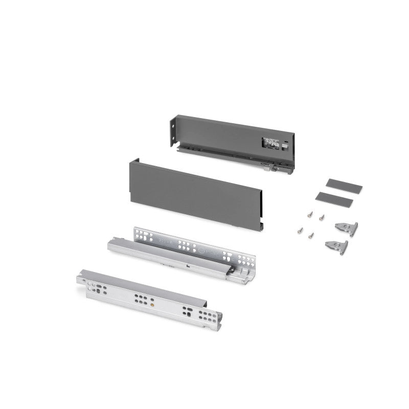Emuca Cassetto esterno Protone 30kg, guide di estrazione totale con una chiusura soft, altezza 93mm, profondità 350mm..
