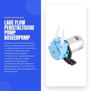 Pompa peristaltica silenziosa - Pompaggio basso flusso - Pompita dosatrice per acquario/laboratorio - Tubo flessibile 3 mm ID - Progettazione compatta 65,58*55,4 mm - Pompita dosatrice