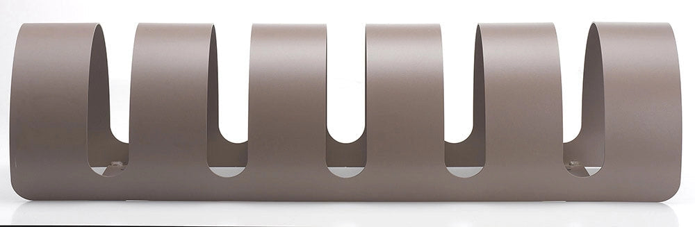 Rastelliera Portabici 5 Posti in Ferro 90x30x23 cm Belfer Bike Rack 42/PB Tortora