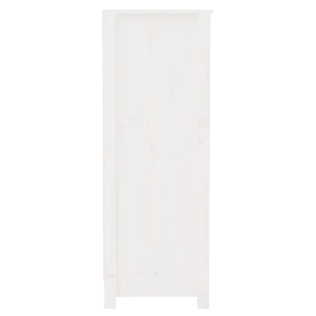 Libreria Bianca 80x35x97 cm in Legno Massello di Pino 821680