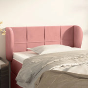 Testiera ad Orecchio-Testata con Orecchie Rosa 103x23x78/88 cm in Velluto 130441