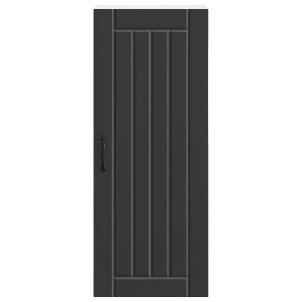 Mobile da cucina moderno con pratico spazio contenitivo 40 x 31 x 100 cm realizzato in legno composito nero 02_0054133