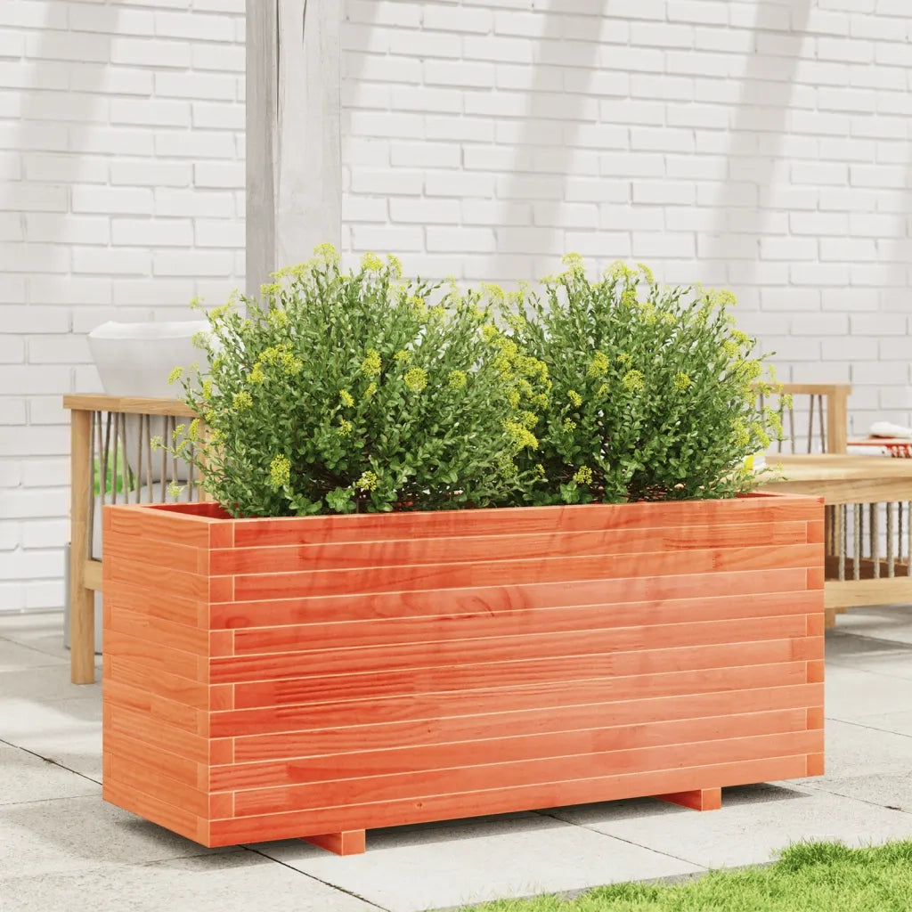 vidaXL Fioriera Giardino Marrone Cera 110x40x49,5 Legno Massello Pino