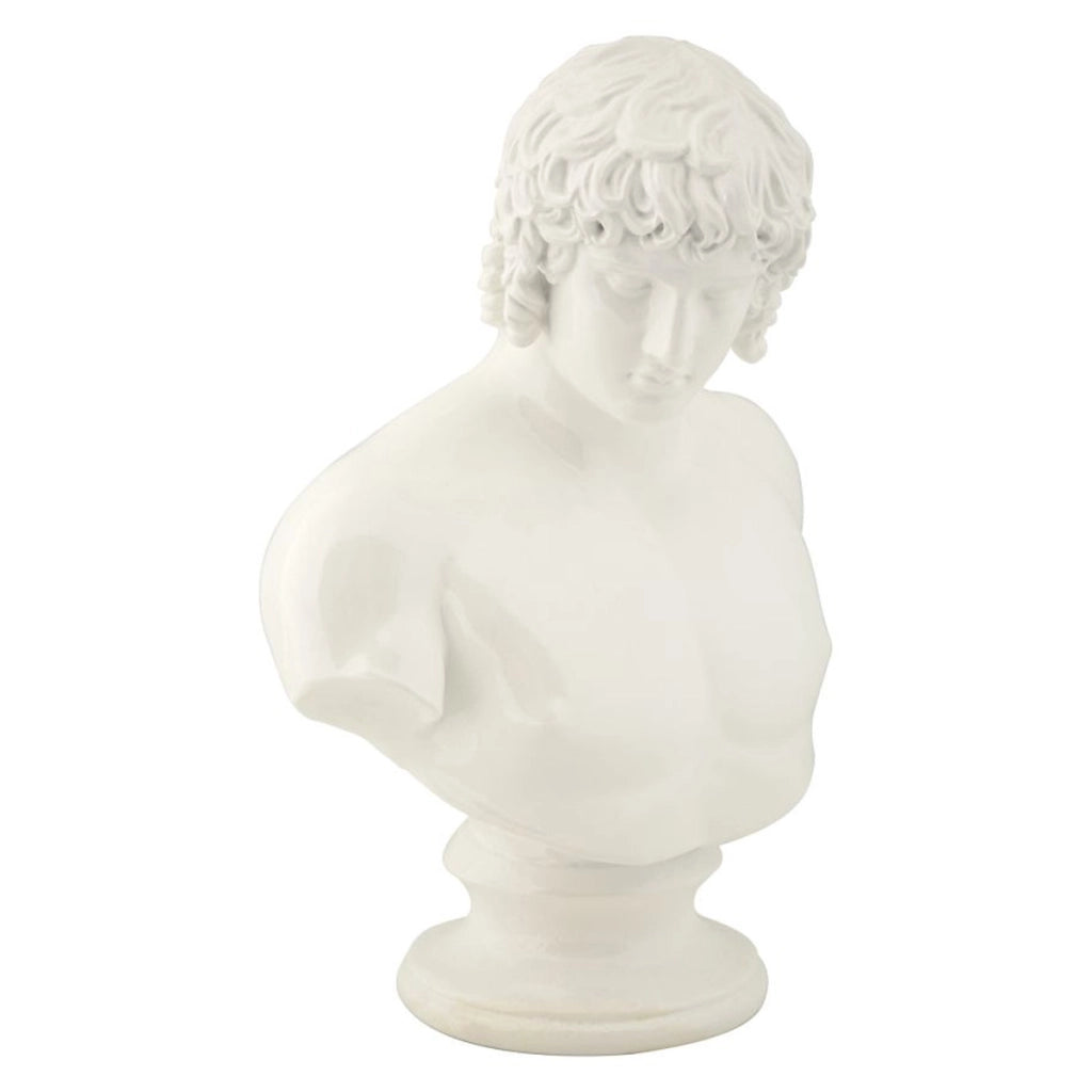 Scultura Grecia 6, Bianco, Poliresina, 18,2x12,8x25 cm