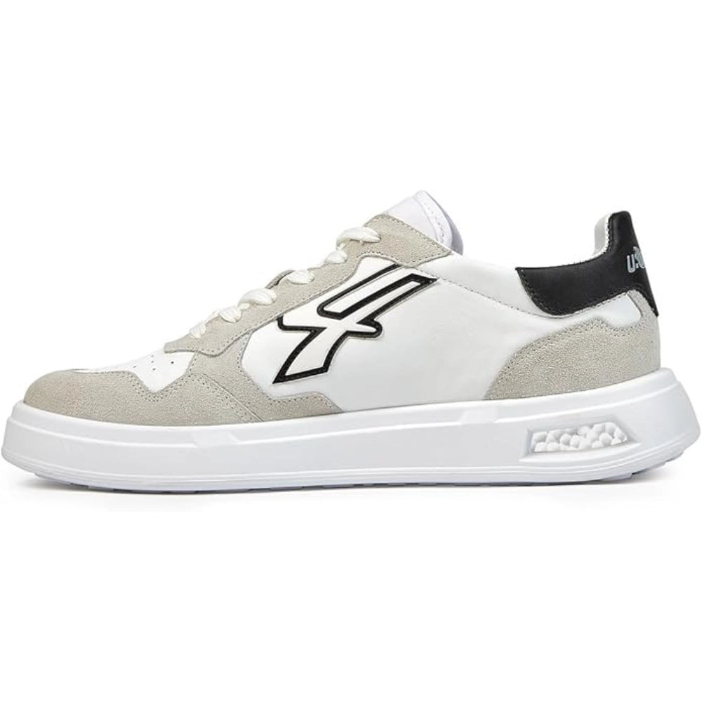 Sneakers bassa pelle helix bianco nero beige senza puntale antinfortunistico *** taglia- 40, confezione 1