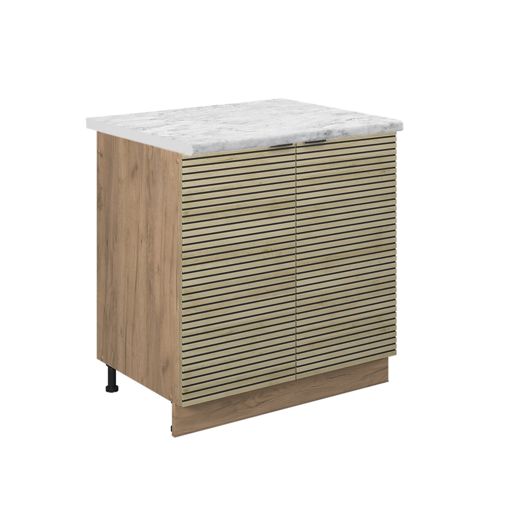 Vicco Base lavello Pannello in quercia 80 cm , PL Marmo