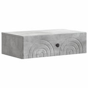 Tavolino da Parete Laterale Grigio Cemento 59 x 34,5 x 17 cm