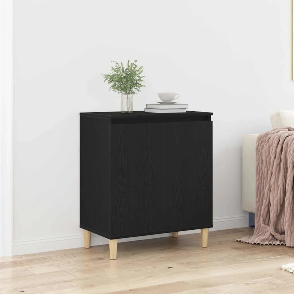 Credenza-Buffet-Armadio da cucina Nero 60 x 35 x 70 cm Legno multistrato