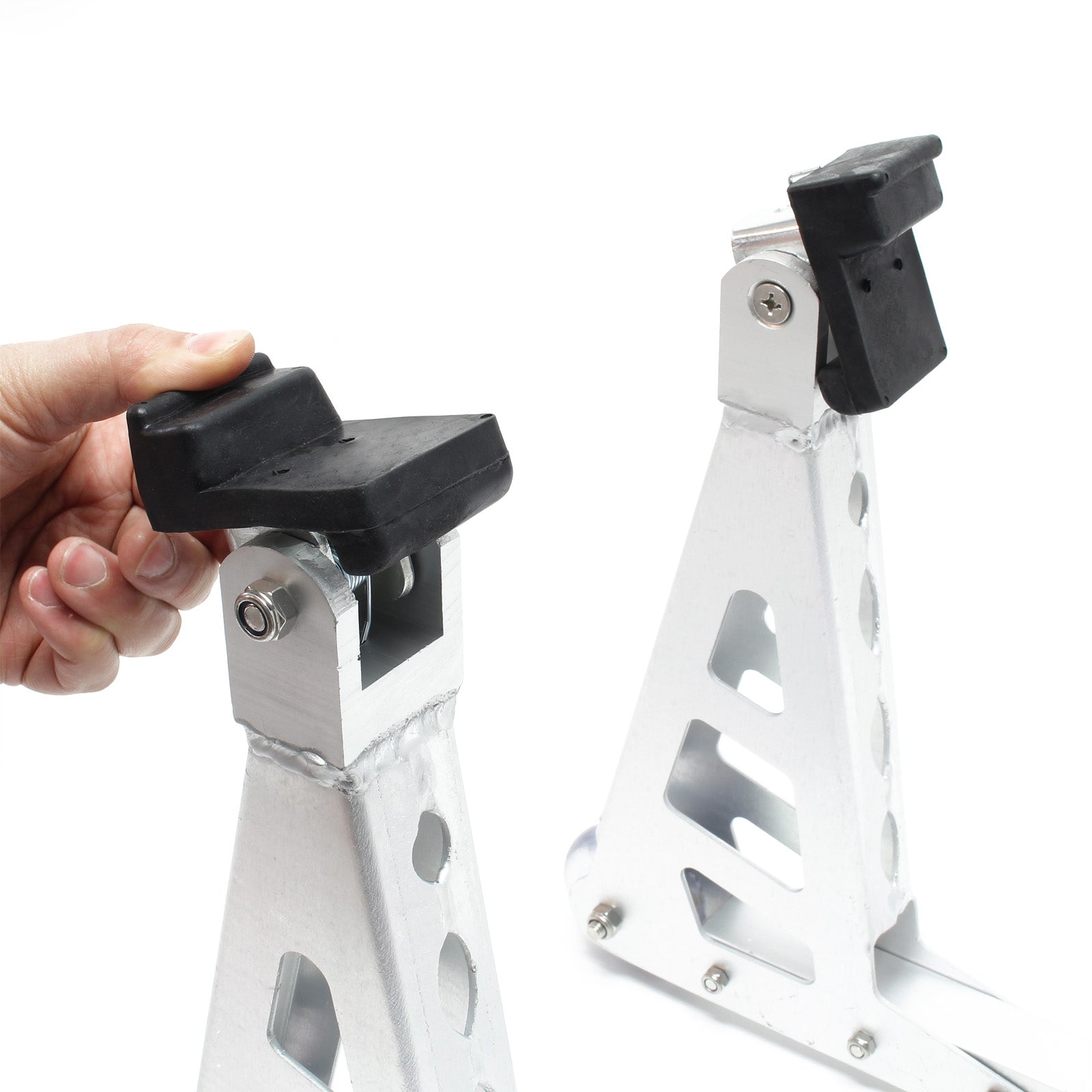 Cavalletto alzamoto universale Cavalletto per ruota anteriore moto Alluminio Bloccaruota