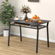Tavolo da pranzo da cucina 110 x 70 cm, tavolo da pranzo industriale con telaio in metallo, tavolo rettangolare per 4 persone, set da pranzo per sala da pranzo cucina