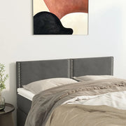 Testiera Grigio Scuro 144x5x78/88 cm in Velluto 345939