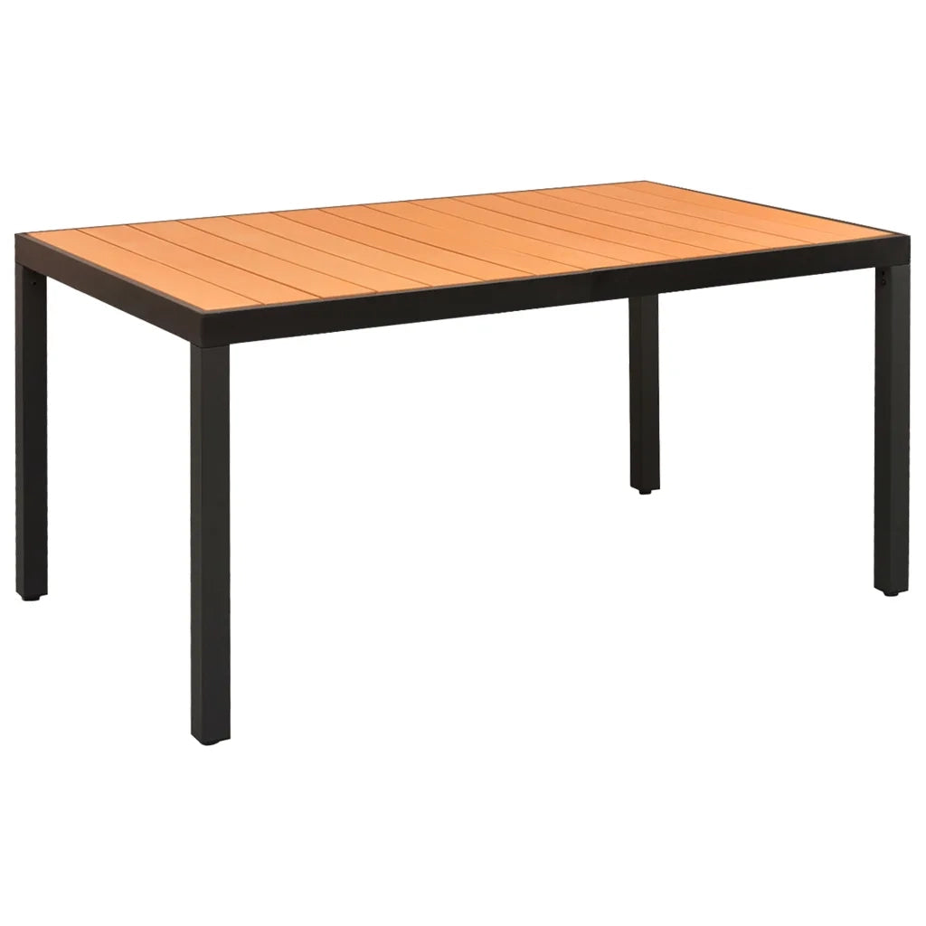 Set Mobili da Pranzo da Giardino 7 pz in Alluminio Nero 3070629