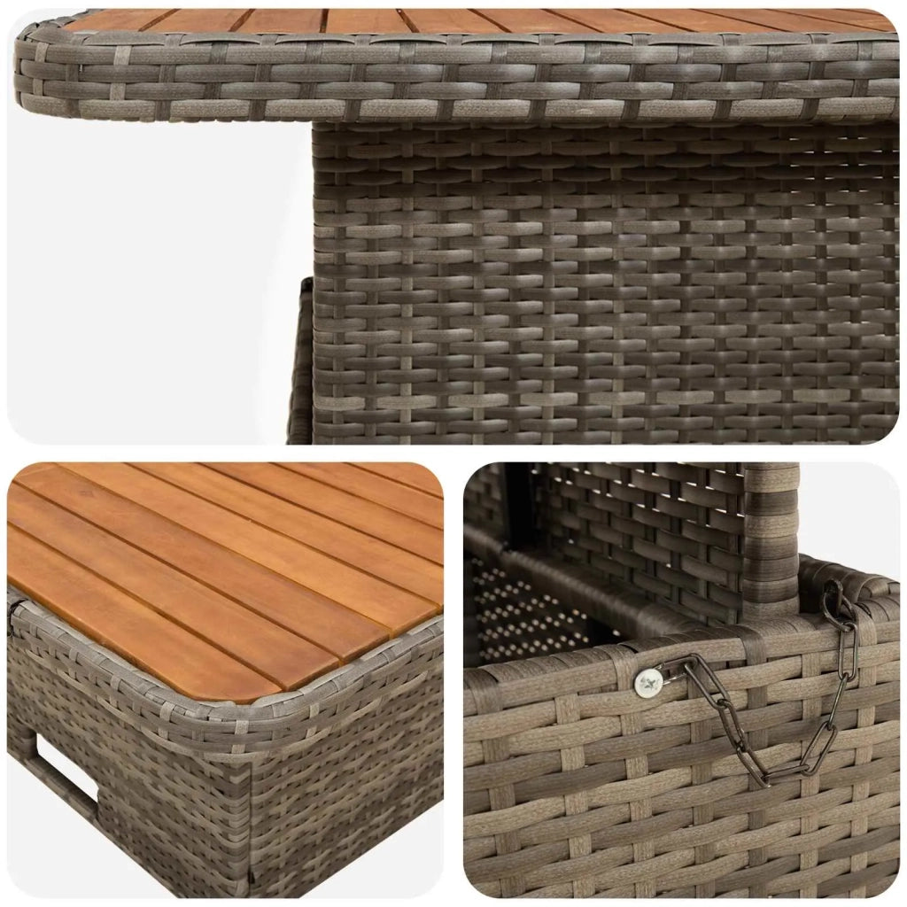 Set di Mobili 7 pz Grigio e Grigio Scuro Rattan in PE 3422190