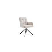 Sedia girevole PLUMO - Tessuto beige - L50 x H85 x P62 cm