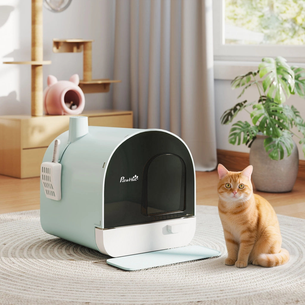 Casetta igienica per gatti con porta battante ¨C zephmum ¨C 43x44x47 cm