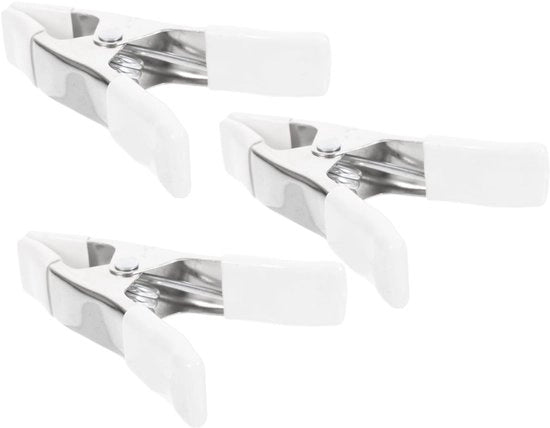 Chiodi a molla per fissaggio posteriore 3 pezzi - Chiodi a vite - Chiodi per lavorazione del legno - Chiodi robusti - Chiodi per fissaggio di supporti posteriori - Cromo/PVC plastica.