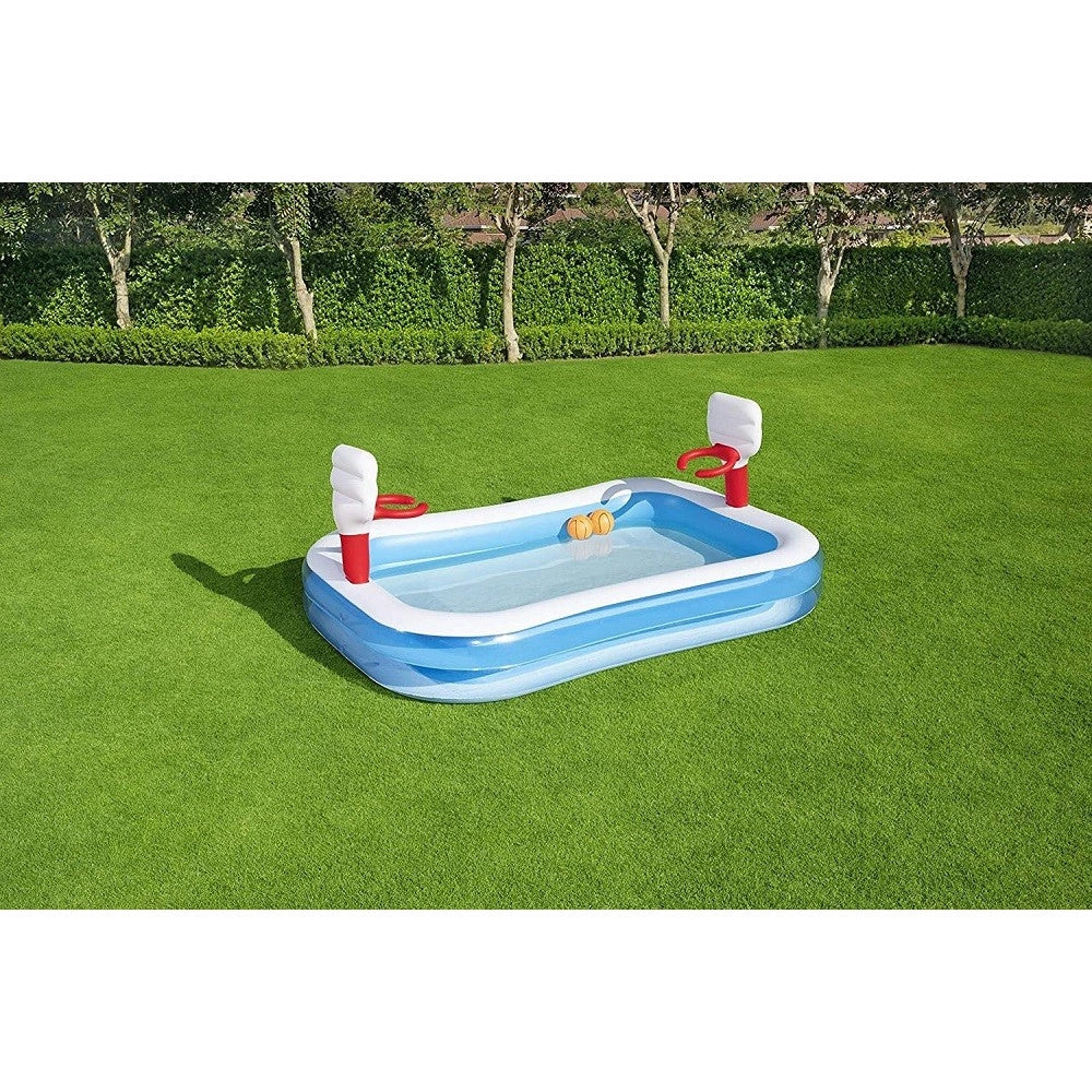 Trade Shop - Piscina Gonfiabile Per Bambini 3 Anni+ Gioco Pallacanestro Basket Giardino 54122 -