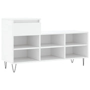 Scarpiera mobile contenitore per scarpe mobile per ingresso/corridoio/soggiorno 102 x 36 x 60 cm legno ingegnerizzato bianco 02_0021434
