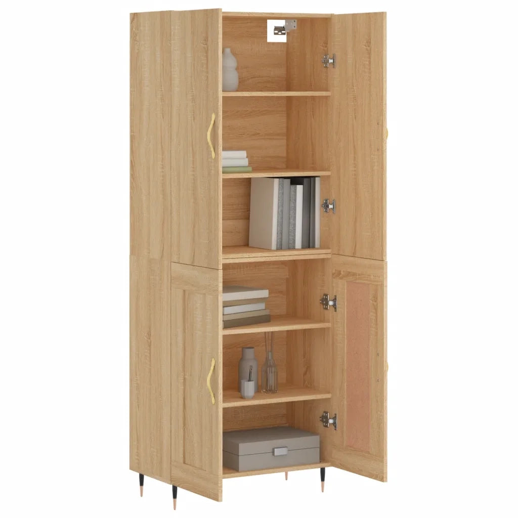 vidaXL Credenza Rovere Sonoma 69,5x34x180 cm in Legno Multistrato