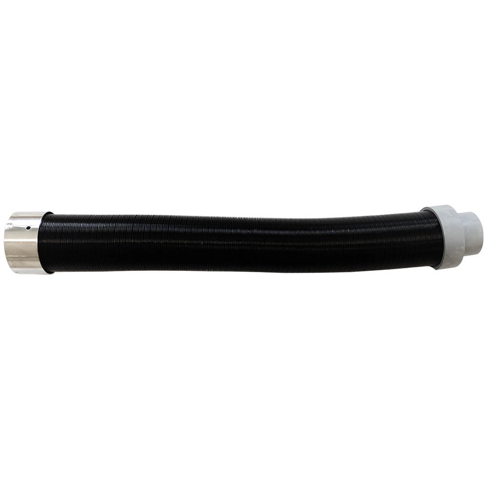 Kit di aspirazione stufe a pellet tubo DN 50 / 40 nero flessibile estensibile 150 cm canna fumaria pellet