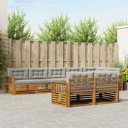 Set di divani da esterno 8 pcs Grigio Naturale e Chiaro 3373651