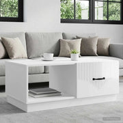 Tavolino da salotto Bianco Lucido 90 x 50 x 37 cm 895419